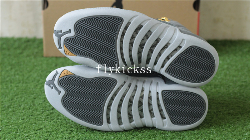 Authentic Air Jordan 12 Grey Suede